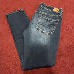 Dark Blue AE Stretch Jegging Jeans